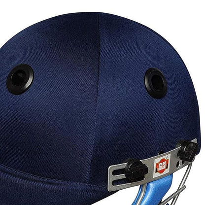 SS Gutsy Cricket Helmet | Navy Blue | Size: Small | For Men & Boys | Mild Steel Grill | Eva Padding