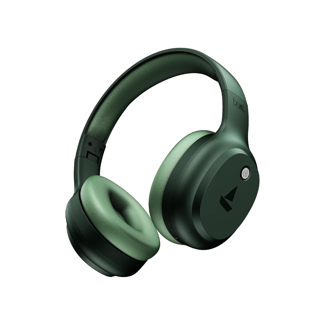boAt Rockerz 421 Wireless Over-Ear Headphones with 40H Battery Life, Low Latency (40ms) for Gaming, 40mm Drivers, ENx Tech Mic for Clear Calls, Bluetooth v5.4, Integrated Controls (Sage Green)