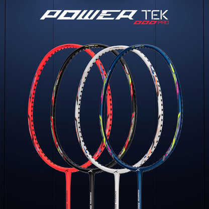 HUNDRED Powertek 2000 PRO Graphite Strung Badminton Racket with Full Racket Cover | For Intermediate Players | Weight: 90 grams | Maximum String Tension