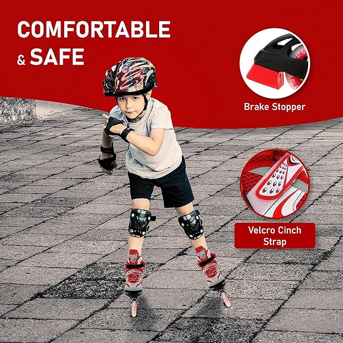 Veera 733 Adjustable Large Inline Skates, 70mm Wheels