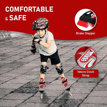 Veera 733 Adjustable Large Inline Skates, 70mm Wheels