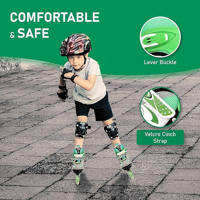 Veera 733 Adjustable Large Inline Skates, 70mm Wheels