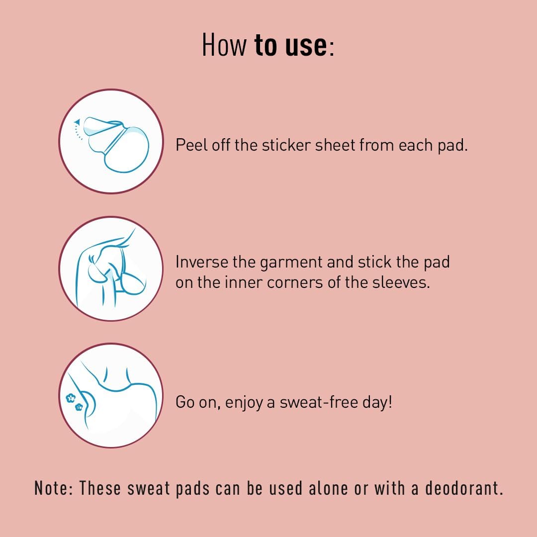 Sirona Disposable Underarm Sweat Pads | Ultra-Thin, Soft & Rash-Free Antiperspirant Shields | Absorbent Odour Blocker, Stain-Free Protection | Ideal for Hyperhidrosis | Pack of 24 Pads