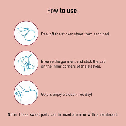 Sirona Disposable Underarm Sweat Pads | Ultra-Thin, Soft & Rash-Free Antiperspirant Shields | Absorbent Odour Blocker, Stain-Free Protection | Ideal for Hyperhidrosis | Pack of 24 Pads