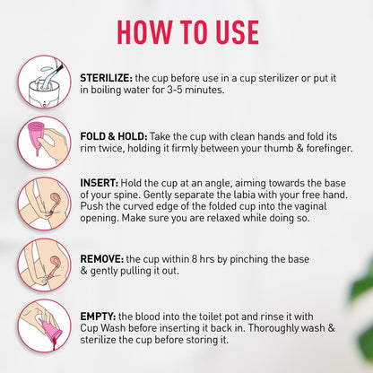 Sirona Menstrual Cup for Women| Wear for 12 Hours| Reusable Period Cup - Soft, Flexible, Leak-proof Design, Medical-Grade Non-Toxic Silicone, BPA and Latex Free