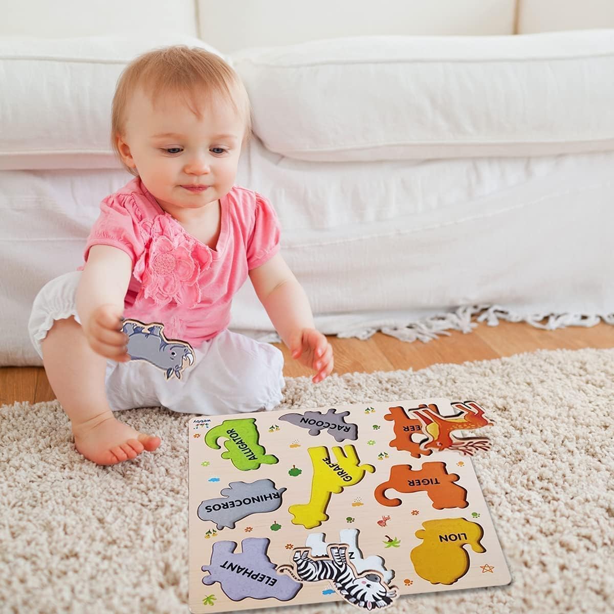 Webby Wooden Insects Montessori Educational Puzzle Board Toy for Boys and Girls Enhances Visual, Shape, and Colour Recognition Boosts Memory & Fine Motor Skills Child-Safe Design