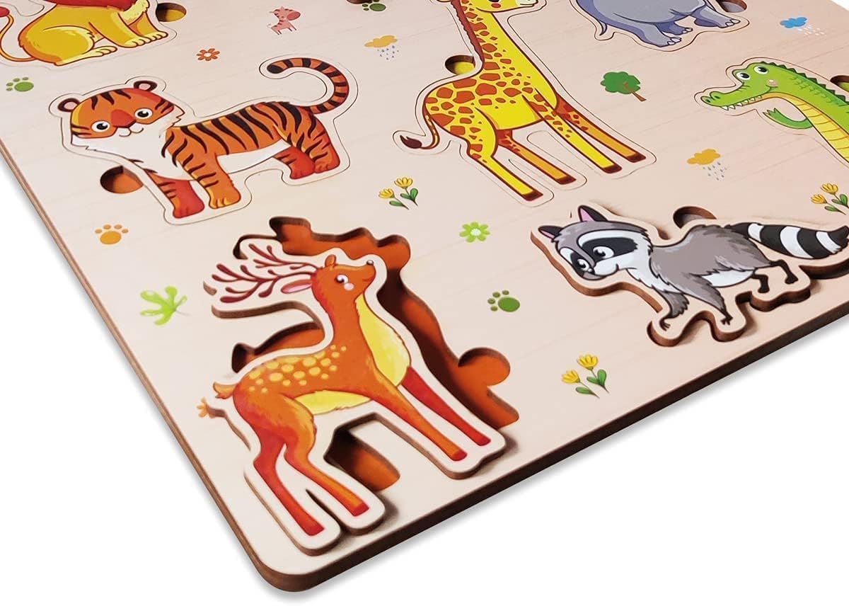 Webby Wooden Insects Montessori Educational Puzzle Board Toy for Boys and Girls Enhances Visual, Shape, and Colour Recognition Boosts Memory & Fine Motor Skills Child-Safe Design