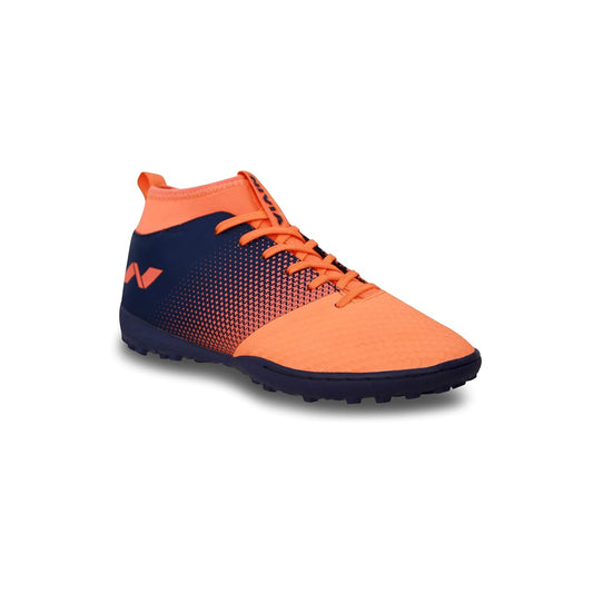 Nivia Ashtang Football Turf Shoes (Fluro Orange, 8 UK/ 9 US / 42 EU) | Rubber, Moulded Insole | Minimal Water Absorption