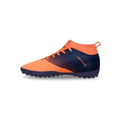 Nivia Ashtang Football Turf Shoes (Fluro Orange, 8 UK/ 9 US / 42 EU) | Rubber, Moulded Insole | Minimal Water Absorption