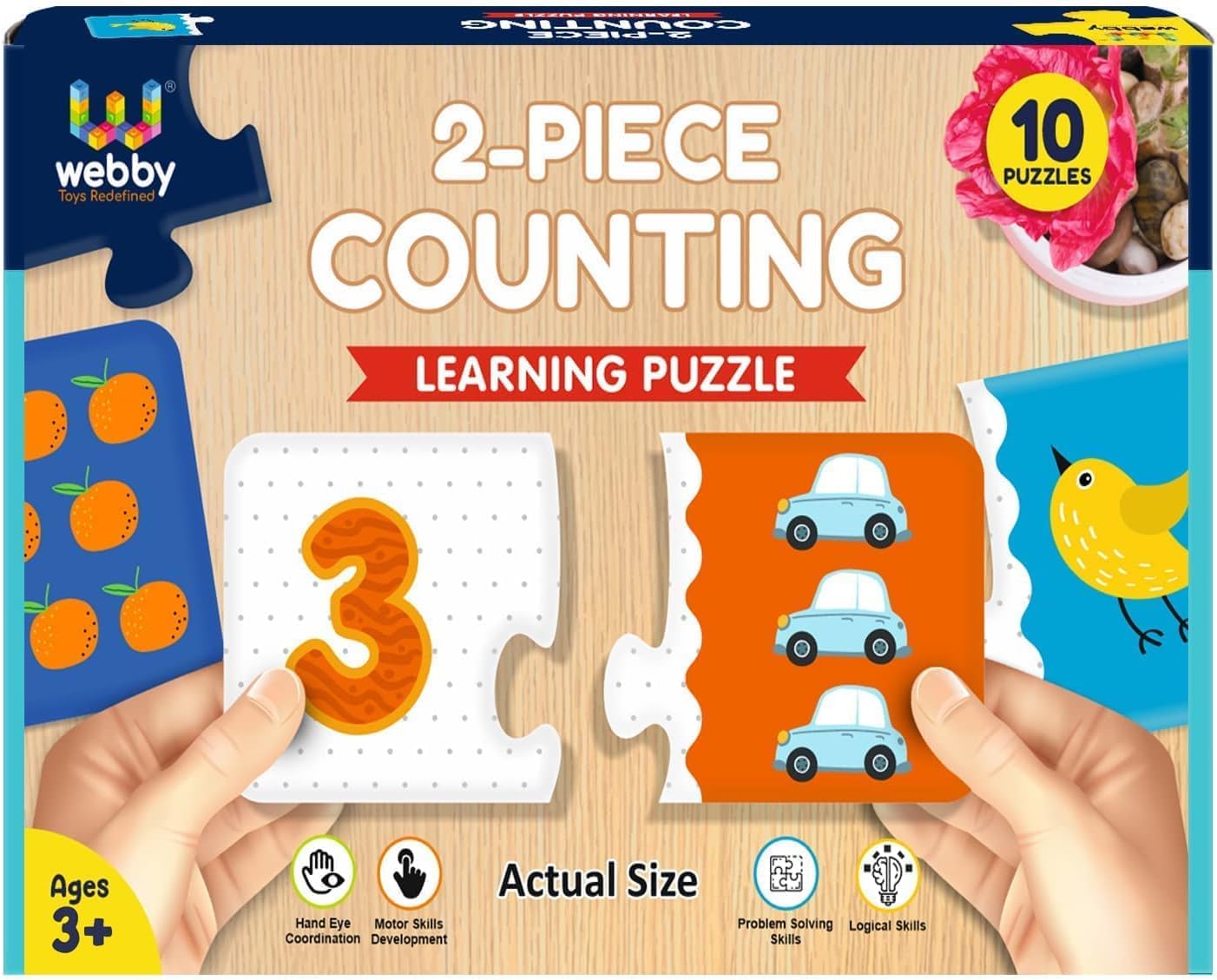 Webby Jigsaw Puzzle (2 Pieces) | Montessori Early Educational Toy for 2+ Years Kids | Boosts Brain Power, Focus & Fine Motor Skills