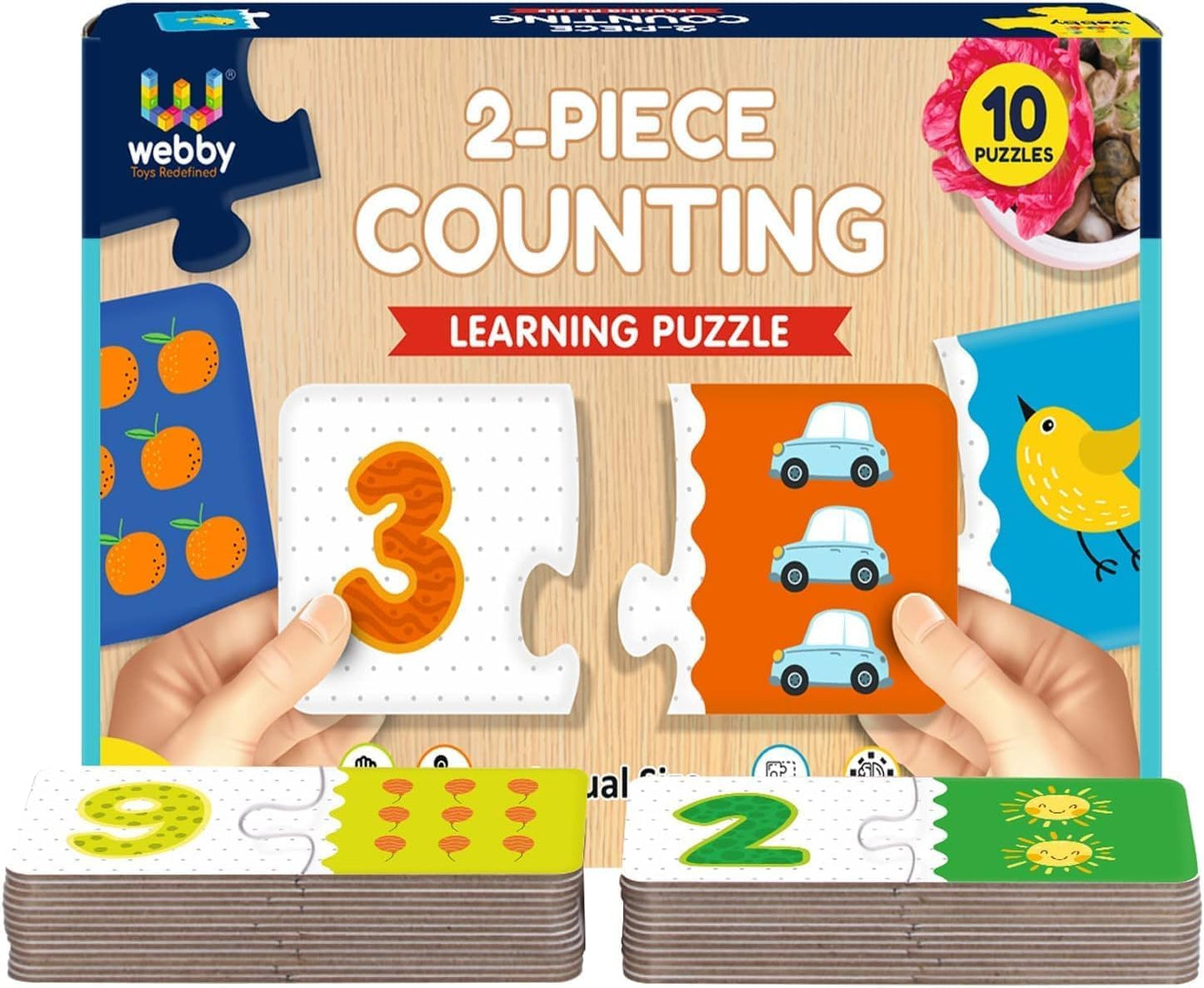 Webby Jigsaw Puzzle (2 Pieces) | Montessori Early Educational Toy for 2+ Years Kids | Boosts Brain Power, Focus & Fine Motor Skills