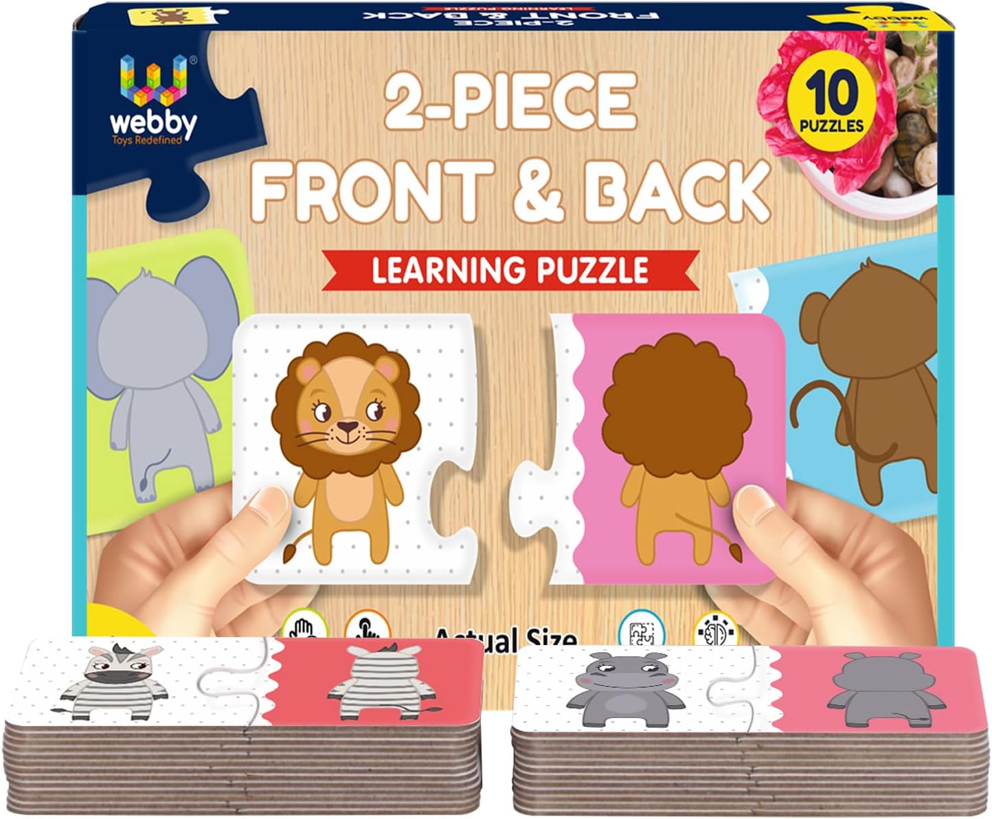 Webby Jigsaw Puzzle (2 Pieces) | Montessori Early Educational Toy for 2+ Years Kids | Boosts Brain Power, Focus & Fine Motor Skills