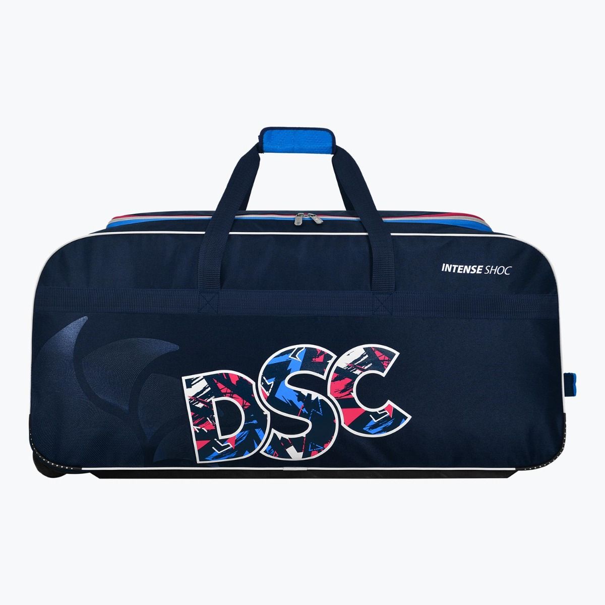 DSC Intense Shoc Kit Bag | Color: Black & Blue| Size: 35" x 13" x 15" | Premium Fabric | Player Edition | for Professionals Cricketer | Multiple Utility Pockets | Volume: 112 liters | Duro' Material