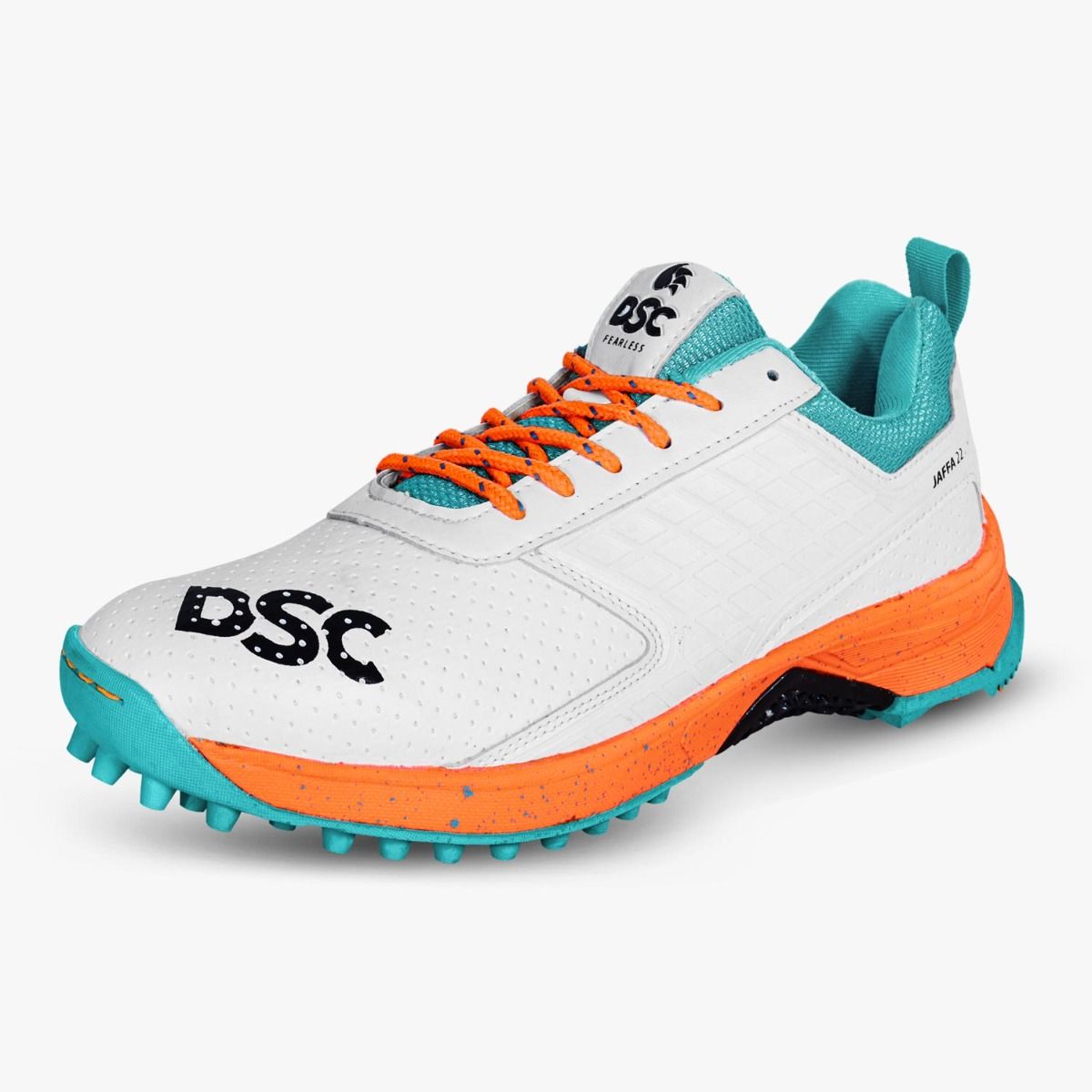 DSC Jaffa 22 Cricket Sport Shoes | for Men & Boys | Breathable Mesh | Non-Slip Sole | Improved Stability | Embossed Design | Durable & Lightweight