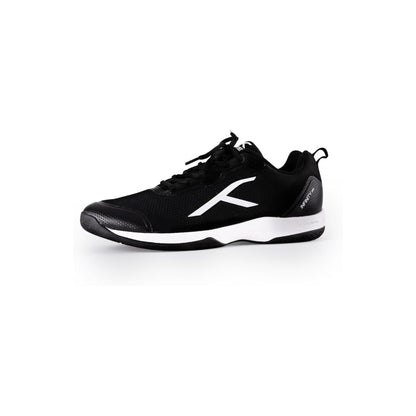 HUNDRED Infinity Pro Non-Marking Professional Badminton Shoe for Men (Black/White, EU 41/UK 7/US 8) | Material: Polyester/Mesh | Suitable for Indoor Tennis/Squash/Table Tennis/Basketball & Padel