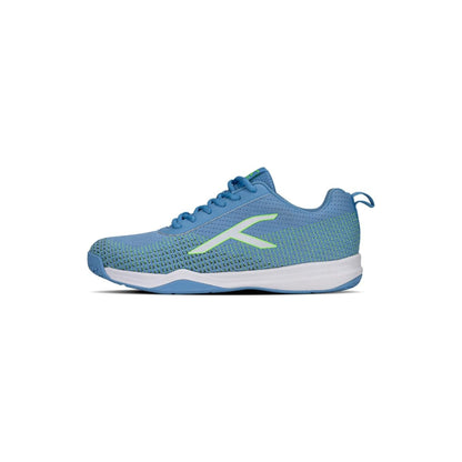 HUNDRED Blade Lite Non Marking Badminton Shoes (Blue/Lime Green/White, 8 UK)