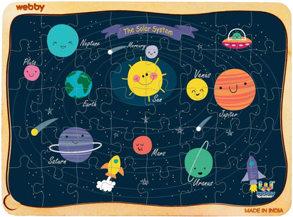 Webby Kids Wooden Jigsaw Puzzle | 40 Pieces | Educational Puzzle for 3-6 Years | Enhances Problem-Solving & Concentration | Includes Wooden Tray for Easy Storage